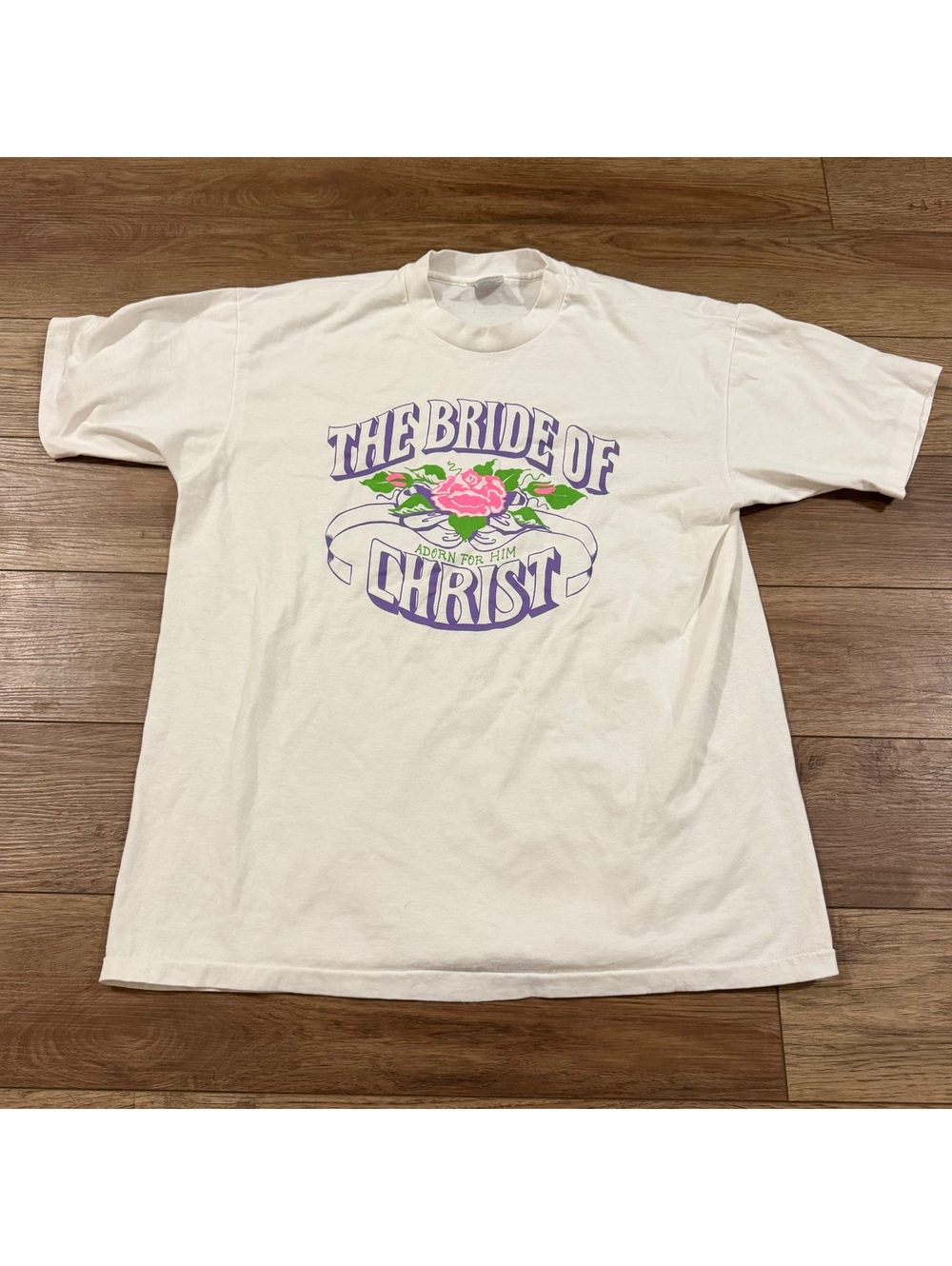 Vintage Hanes 'The Bride of Christ' Graphic T-Shirt XL